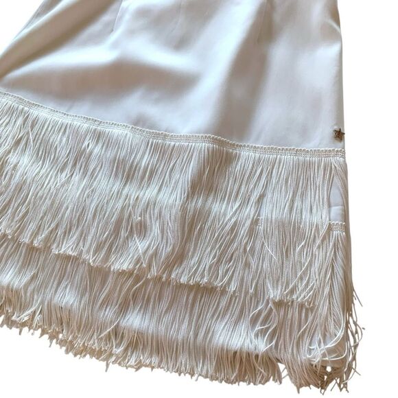 Tommy Hilfiger White Halter Fringe Mini Dress - Picture 7 of 9